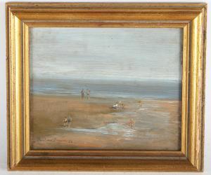 BROWN Pauline 1926,Beach Scene,1972,Tooveys Auction GB 2023-01-18