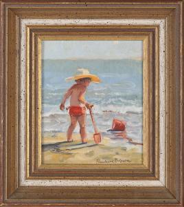 BROWN Pauline 1926,Children playing on a Beach,Tooveys Auction GB 2022-06-08