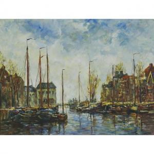 BROWN R,BOATS IN A HARBOUR,20th Century,Waddington's CA 2021-09-30