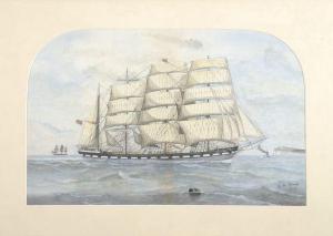 BROWN R,The Four-Masted Barque Nation under full sail off ,1896,Dreweatt-Neate GB 2012-02-15