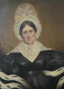 BROWN R.W 1800-1800,Half-length portrait of a lady wearing a lace cap ,1835,Gorringes GB 2011-10-19