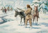 BROWN Reynold,Indians Approaching Trapper in Jackson Hole,1975,Altermann Gallery 2019-11-08