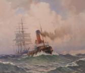 BROWN Samuel John Milton 1873-1965,Coming Home, a tug and a three mas,Bellmans Fine Art Auctioneers 2022-10-11