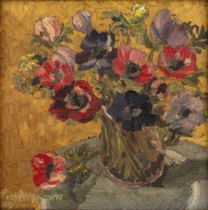 BROWN,Still life vase of flowers,1940,Mallams GB 2024-03-27