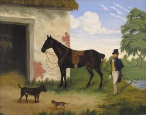 BROWN Sydney 1900-1900,A Gentleman with his horse and pets,Woolley & Wallis GB 2012-12-12