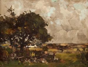 BROWN Taylor 1900-1900,AYRSHIRE UPLAND oil on panel, signed 17cm x 21cm,McTear's GB 2012-08-14