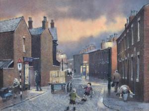 BROWN Tom 1933-2017,Northern street scene with children playing football,Peter Wilson GB 2023-03-23