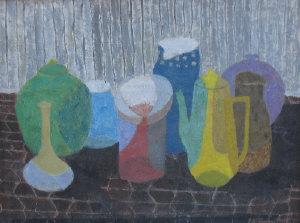 BROWN W. Clarkson,a still life study of jugs and pitchers on atable,Serrell Philip GB 2010-01-21
