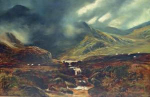 BROWN W 1800,Lone figure fishing in Highland stream,19th century,David Duggleby Limited 2008-09-15