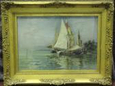 BROWN Walter Francis 1853-1929,Mediterranean Scene with Sailing V,19th/20th century,Tooveys Auction 2022-01-18