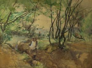 BROWN William Fulton 1873-1905,CHILDREN IN THE WOODS,Great Western GB 2023-03-31