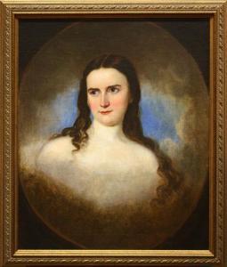 BROWN William Garl,Portrait of a Girl with Long Brown Hair,Clars Auction Gallery 2010-09-12