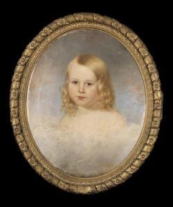 BROWN William Garl,"Portrait of a Yong Girl with Blonde Ringlets",New Orleans Auction 2011-06-04