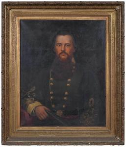 BROWN William Garl,Portrait of George B. Anderson, Cavalry Brigadier ,1862,Brunk Auctions 2022-03-25