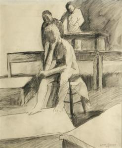 BROWN William Henry 1931-1980,Untitled (Lobdell's drawing class),1958,Bonhams GB 2014-07-20