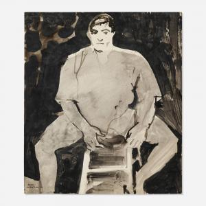 BROWN William Theophilus 1919-2012,Seated Man,1965,Toomey & Co. Auctioneers US 2023-07-26