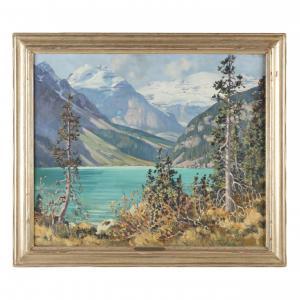 BROWNE Belmore 1880-1954,Lake Louise, Autumn,Leland Little US 2022-12-03