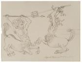 BROWNE Byron George 1907-1961,Battling Centaurs,1955,Swann Galleries US 2007-06-07