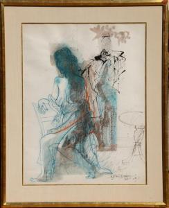 BROWNE Byron George 1907-1961,Seated Nude,1957,Ro Gallery US 2024-02-07