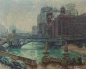 BROWNE Frances E,View of Chicago River from Wacker Drive,Hindman US 2011-01-19