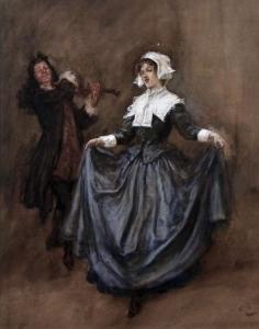 BROWNE Gordon Frederick 1858-1932,Dancing Master and lady,Canterbury Auction GB 2012-07-10