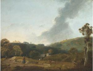 BROWNE Joseph 1765-1783,Figures in a landscape with a farmhouse beyond,Christie's GB 2003-03-06