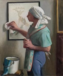 Browne Margaret Fitzhugh 1884-1972,Spring Cleaning,Skinner US 2021-01-22