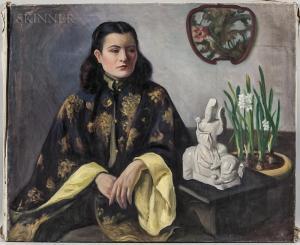 Browne Margaret Fitzhugh 1884-1972,Woman with Narcissus and Asian Objets d'Art,Skinner US 2019-03-22