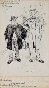 BROWNE Tom,Portrait of two gentlemen and worded beneath "Mr G,Canterbury Auction 2023-02-04