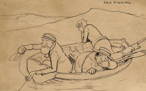 BROWNE Tom 1872-1910,SEA FISHING; MAN OVERBOARD!!; CHICKEN BROTH,Mellors & Kirk GB 2019-06-26