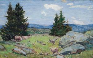 BROWNELL Peleg Franklin 1857-1946,Sheep in a Gatineau Landscape,Heffel CA 2024-03-28