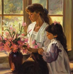 BROWNING Tom 1949,Morning Bouquet,1992,Scottsdale Art Auction US 2024-04-12