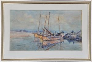 BROWNLEE DOUHARTY A,Fishing boats on the Scottish coast,1885,Anderson & Garland GB 2016-09-06