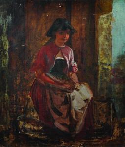 BROWNLOW Emma 1820-1880,A Sketch of a Young Girl,John Nicholson GB 2016-01-28