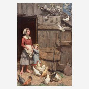 BROWNSCOMBE Jennie Augusta 1850-1936,The White Dove,1886,Freeman US 2021-12-07