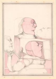 BRU Georges 1933,Quatre visages rose et blanc,1972,AuctionArt - Rémy Le Fur & Associés FR 2024-03-21