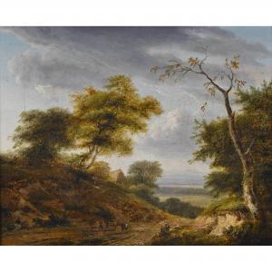 BRUANDET Lazare 1755-1804,Landschaftspartie mit Hirten,Dobiaschofsky CH 2015-11-04