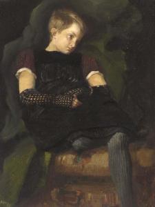 BRUCE Frederick William 1890-1910,The little Breton girl,1892,Christie's GB 2003-03-06