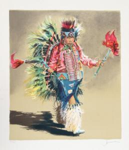 BRUCE John 1931-2018,Native American Boy,1980,Ro Gallery US 2023-07-01