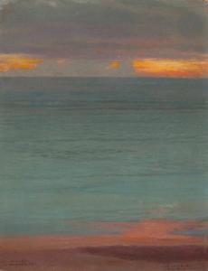 BRUCE William Blair 1859-1906,Coucher de soleil sur la mer,1905,Ader FR 2023-05-12