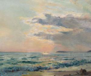 BRUCE William Blair 1859-1906,Sunset on the Sea,Heffel CA 2018-11-29
