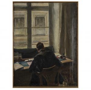 BRUCK Hermann 1875-1949,Lady at the window,1900,Quittenbaum DE 2023-12-06