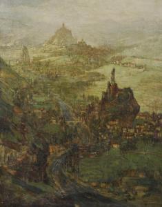 BRUCKMAN Willem Leendert 1866-1928,An Extensive Landscape with Various Hilltop Forti,John Nicholson 2020-03-25