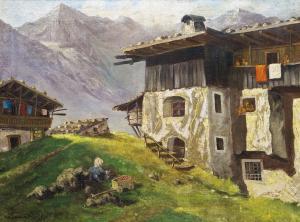 BRUCKNER Rolf 1900-1900,Bergdorf in Tirol,1944,Auktionshaus Dr. Fischer DE 2012-12-08