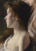 BRUCKNER Theodor 1870-1921,Portrait of a Girl in Profile,1888,Palais Dorotheum AT 2012-03-13