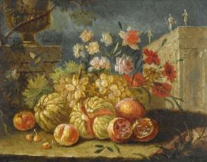 BRUEGHEL Jan Baptist 1647-1719,Stilleben mit Früchten und Blumen.,Galerie Koller CH 2005-09-19