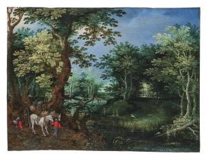 BRUEGHEL Jan I,A wooded landscape with travellers and a horse dra,Palais Dorotheum 2024-04-24