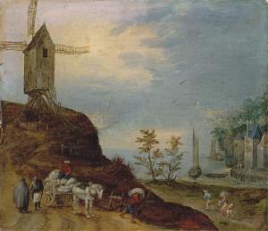 BRUEGHEL Jan I 1568-1625,An extensive river landscape with a windmill and t,Christie's GB 2005-12-09