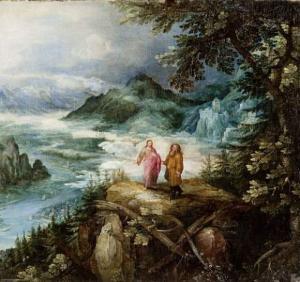 BRUEGHEL Jan I 1568-1625,Paysage de montagne avec la Tentation du Christ,Mercier & Cie FR 2009-10-11