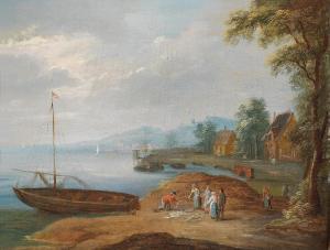 BRUEGHEL Jan II 1601-1678,A coastal landscape with a fish market,Palais Dorotheum AT 2014-06-24